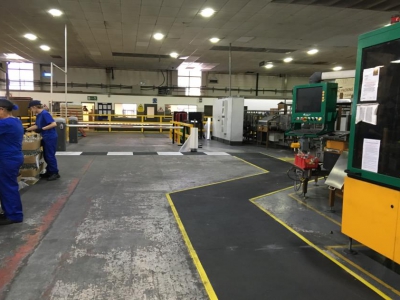 An example of the automated barrier system at Allied Glass