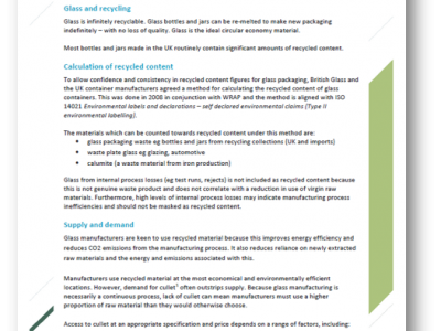 Recycled content fact sheet 