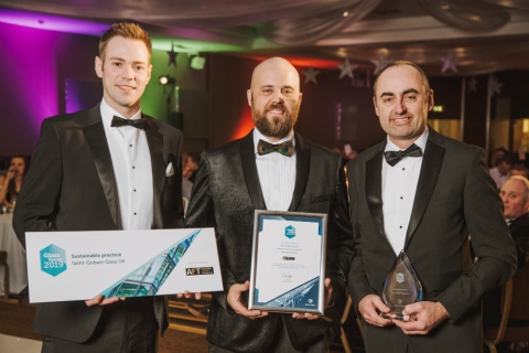 Saint-Gobain pick up their second award of the night for Sustainable Practice