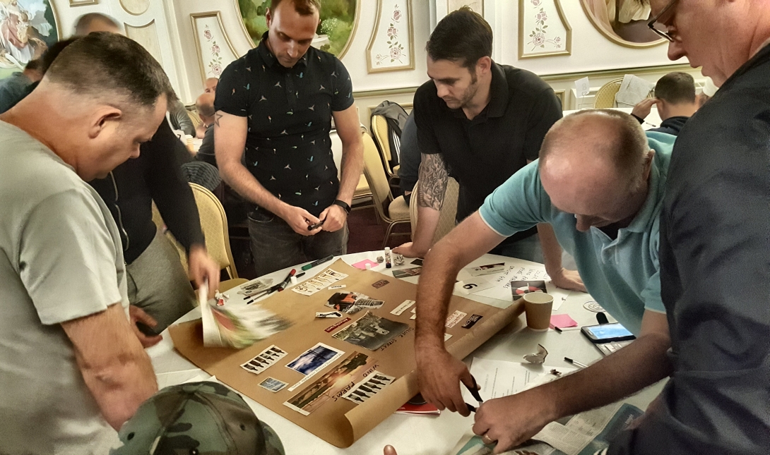 Workers from Ardagh's Doncaster plant take part in a team exercise at one of the Inspire Days