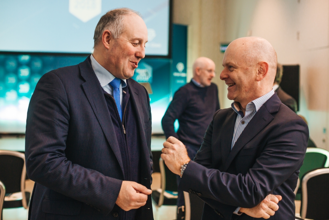 New British Glass president Steve Severs chats to former president Adrian Curry