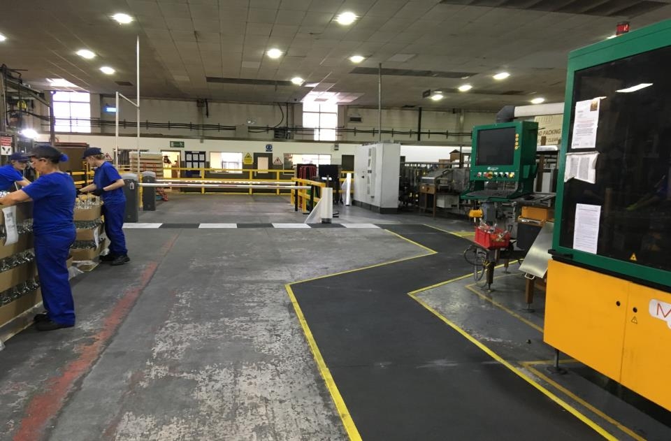 An example of the automated barrier system at Allied Glass