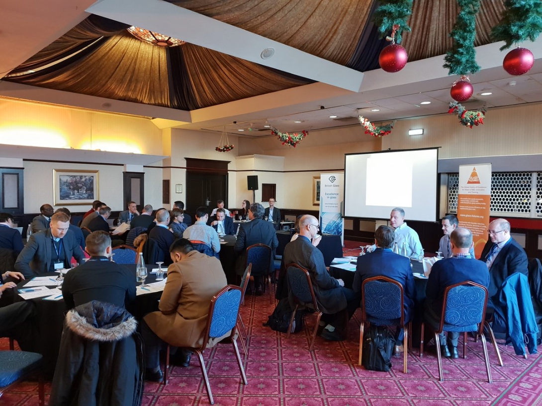 Attendees await the start of the future energy options for glass melting seminar